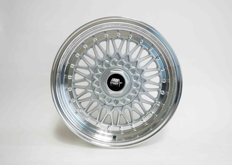 MT13 - Silver w/ Machined Lip - 16x8.0 4x100/4x114.3 Offset +20