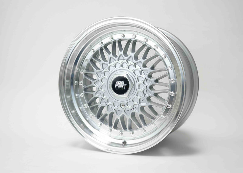 MT13 - Silver w/ Machined Lip - 16x8.0 4x100/4x114.3 Offset +20