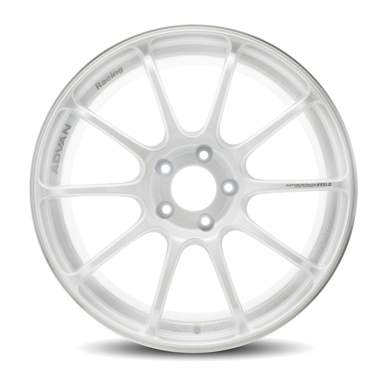 Advan Racing RSIII Racing White Metallic & Ring