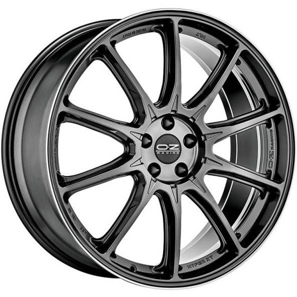 OZ Hyper XT HLT 22x10.5 +18 5x112 66.46CB - Star Graphite Diamond Lip