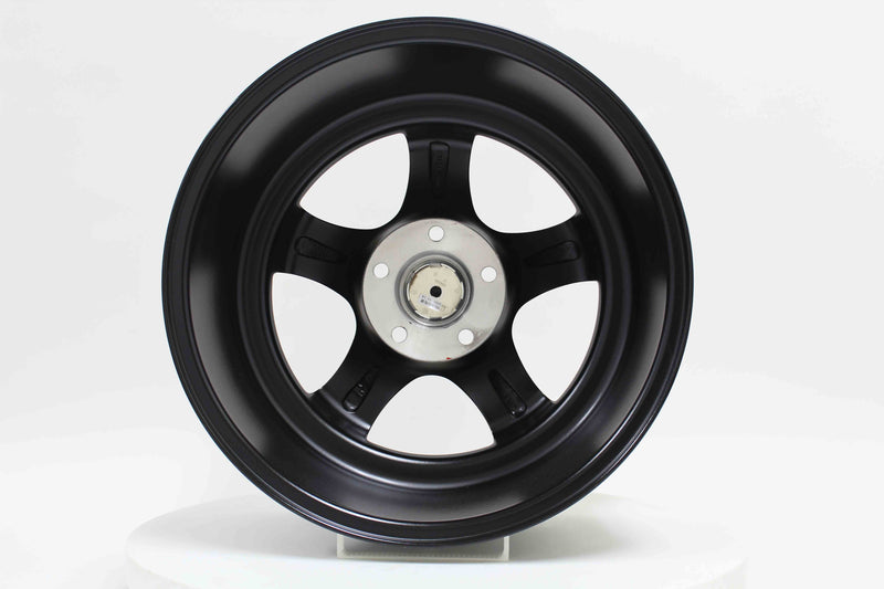 MT07 - Gloss Black w/Machined Lip Gold Rivets - 17x9.0 5x114.3 Offset +20