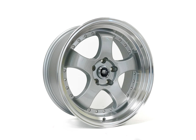 MT07 - Silver w/Machined Lip Gold Rivets - 18x8.5 5x114.3 Offset +20