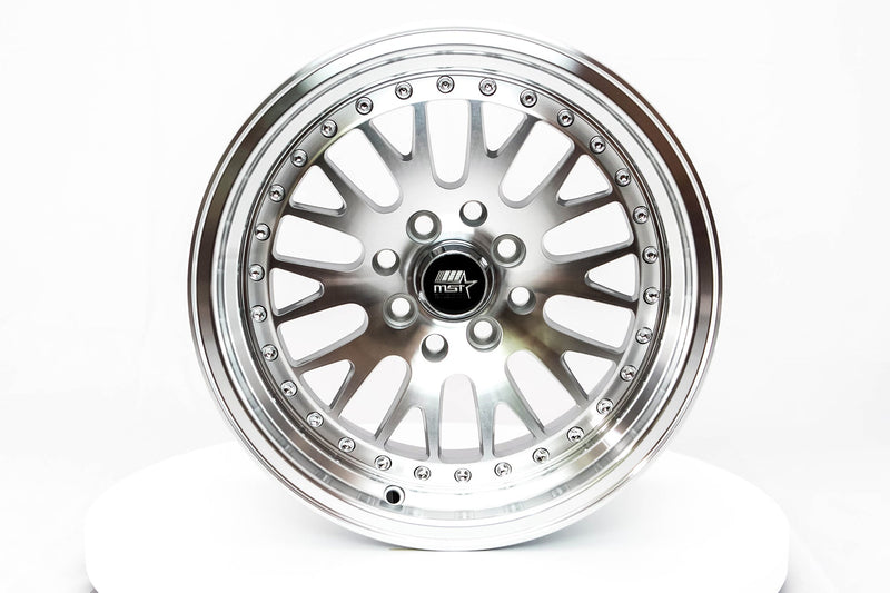 MT10 - Silver w/Machined Face - 15x8.0 4x100/4x114.3 Offset +25