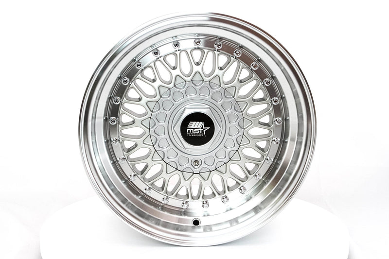 MT13 - Silver w/Machined Lip - 15x8.0 4x100/4x114.3 Offset +20