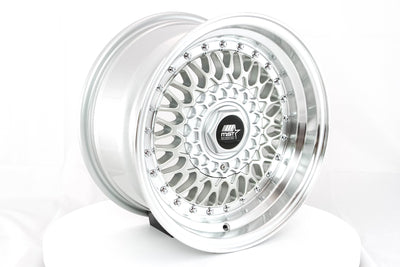 MT13 - Silver w/Machined Lip - 15x8.0 4x100/4x114.3 Offset +20