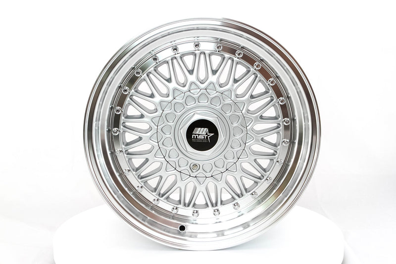 MT13 - Silver w/Machined Lip - 16x8.0 5x100/5x114.3 Offset +20