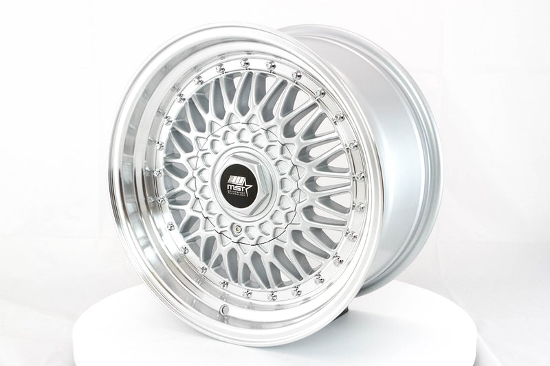 MT13 - Silver w/Machined Lip - 16x8.0 5x100/5x114.3 Offset +20