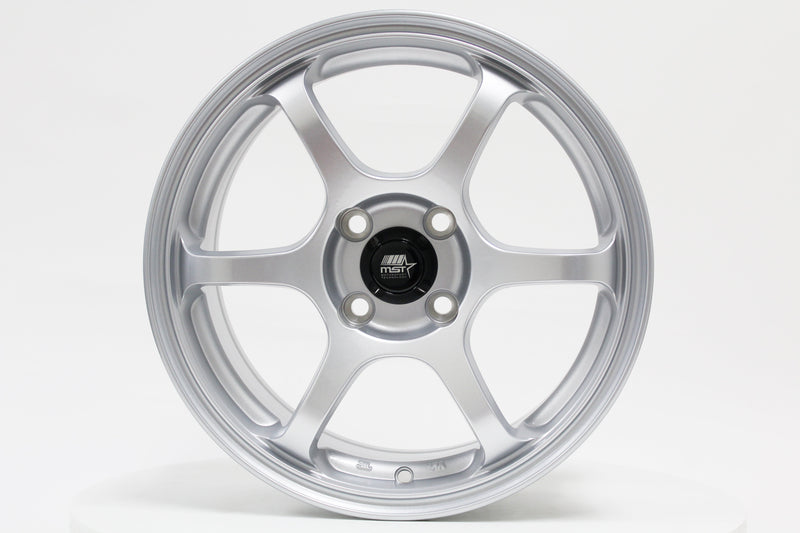 MT40 - Glossy Silver - 15x6.5 4X100 Offset +38