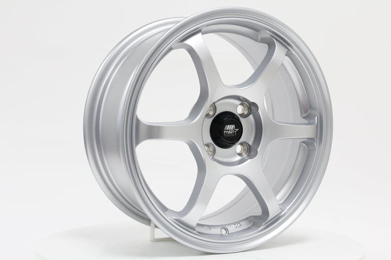 MT40 - Glossy Silver - 15x6.5 4X100 Offset +38