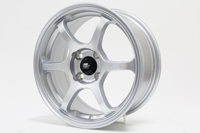 MT40 - Glossy Silver - 15x6.5 4X100 Offset +38