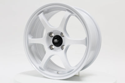 MT40 - Glossy White - 15x6.5 4X100 Offset +38