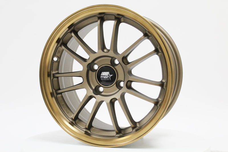 MT45 - Matte Bronze w/Bronze Machined Lip - 15X7.0 4X100 Offset +35