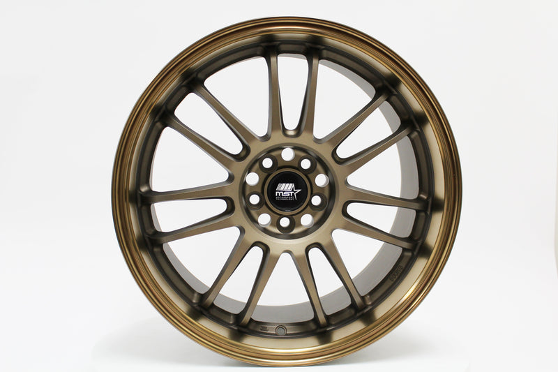 MT45 - Matte Bronze w/Bronze Machined Lip - 18X9.5 5X100 Offset +38