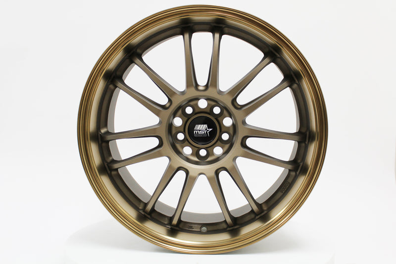 MT45 - Matte Bronze w/Bronze Machined Lip - 18X8.5 5X100 Offset +38