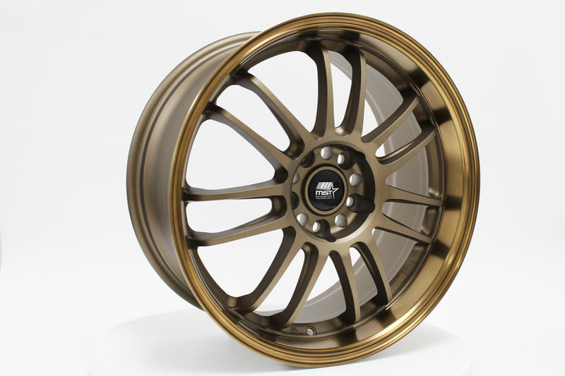 MT45 - Matte Bronze w/Bronze Machined Lip - 18X8.5 5X114.3 Offset +38