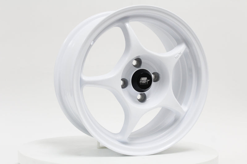 MT46 - Glossy White - 15x7.0 4x100 Offset +35