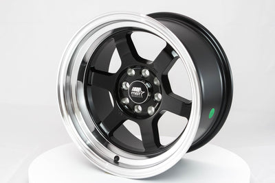 Time Attack - Black w/Machined Lip - 15x8.0 4x100/4x114.3 Offset +0