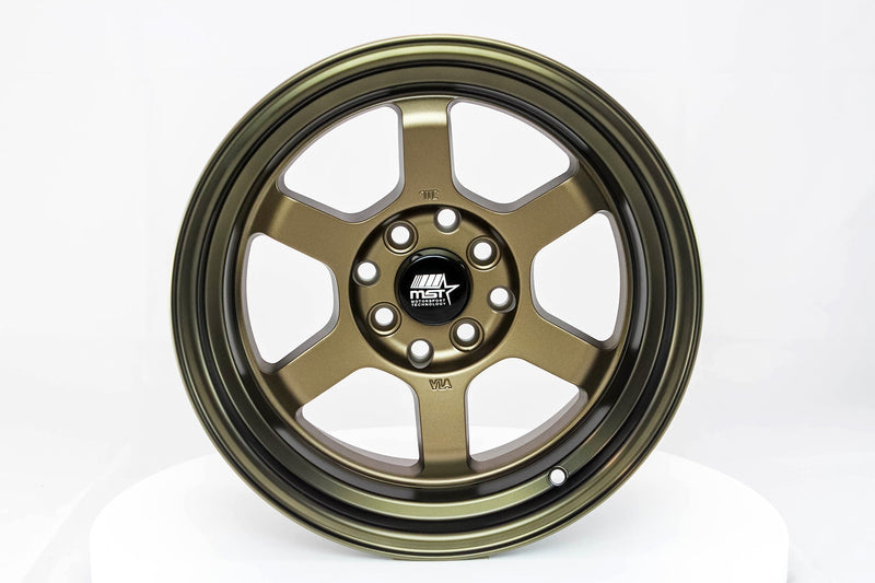 Time Attack - Matte Bronze w/Bronze Machined Lip - 15x8.0 4x100/4x114.3 Offset +0