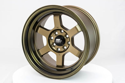 Time Attack - Matte Bronze w/Bronze Machined Lip - 15x8.0 4x100/4x114.3 Offset +0