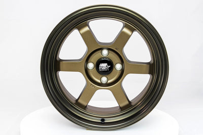 Time Attack - Matte Bronze w/Bronze Machined Lip - 16x8.0 4x100 Offset +20