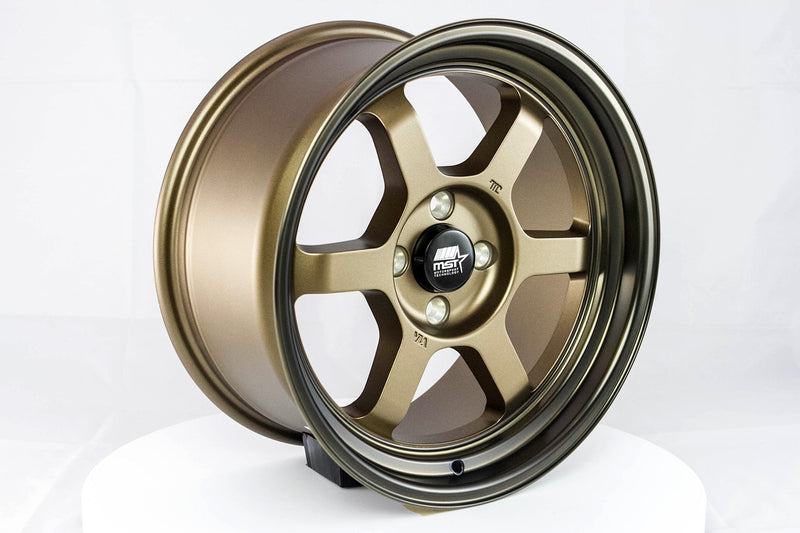 Time Attack - Matte Bronze w/Bronze Machined Lip - 16x8.0 4x100 Offset +20