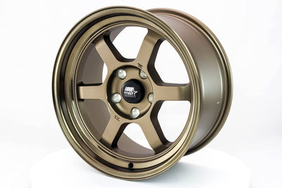 Time Attack - Matte Bronze w/Bronze Machined Lip - 16x8.0 5x114.3 Offset +20