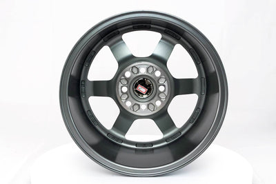 Time Attack - Gunmetal w/Machined Lip - 15x8.0 4x100/4x114.3 Offset +0