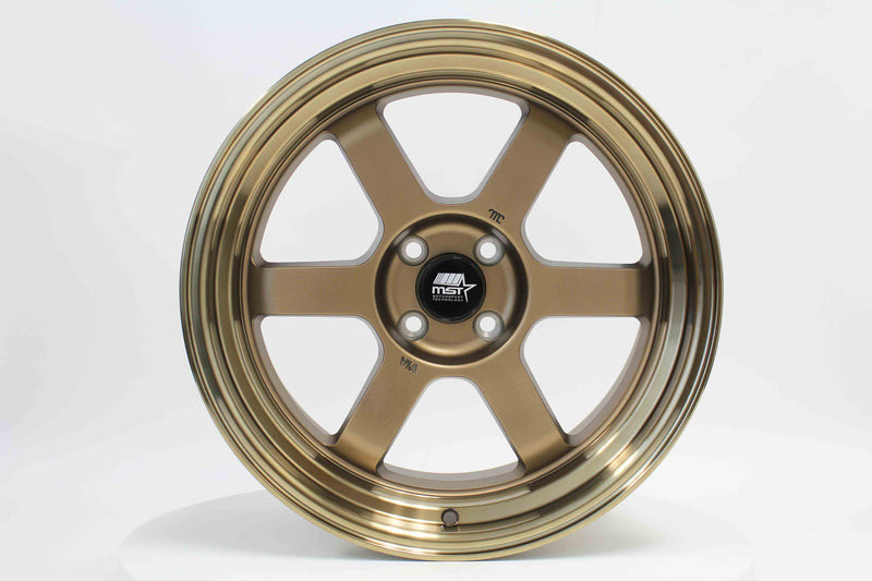 Time Attack - Matte Bronze w/Bronze Machined Lip - 17x9.0 4x100 Offset +20