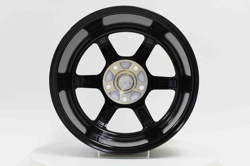 Time Attack - Black w/ Machined Lip - 16x8.0 5x114.3 Offset +20