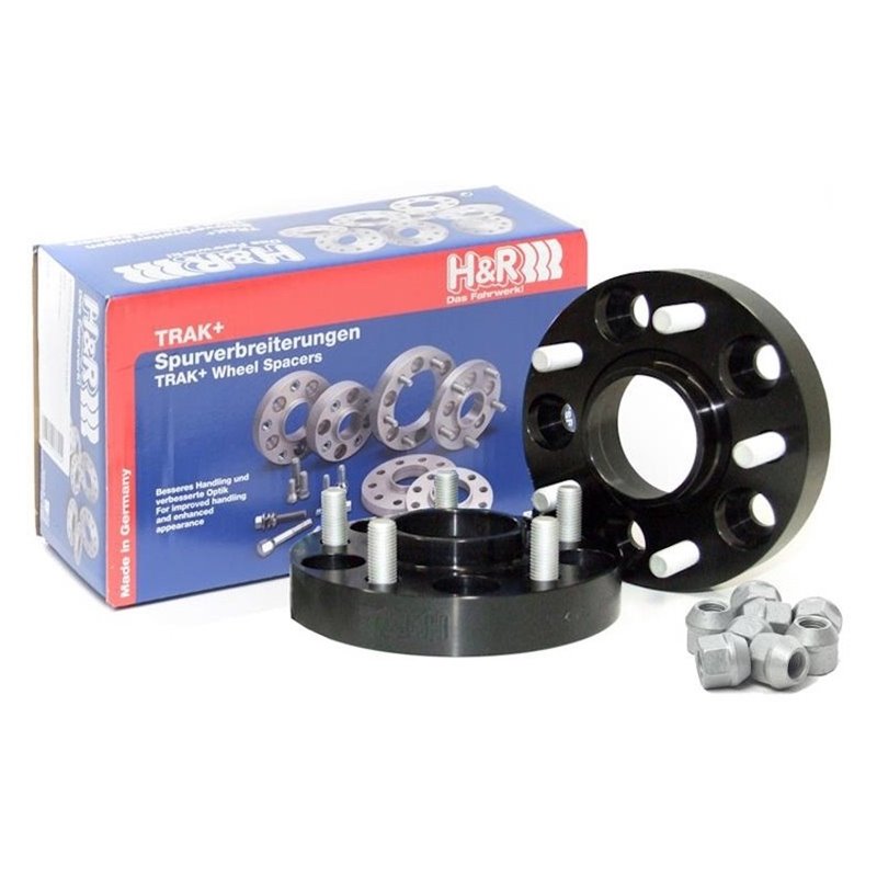 H&R - HR Trak+ DRM Honda 30mm 5x120 64.1CB Black Spacers