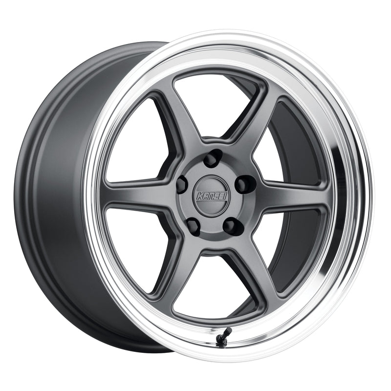 Kansei Wheels Roku Matte Grey with Bright Machined Lip