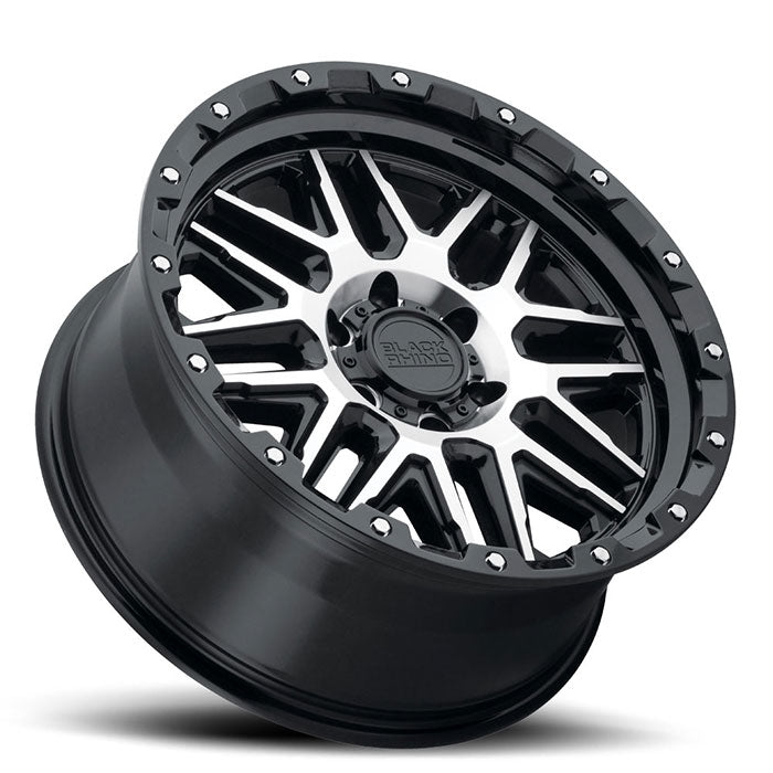 Black Rhino Alamo Gloss Black w/ Machined Face & Stainless Bolts