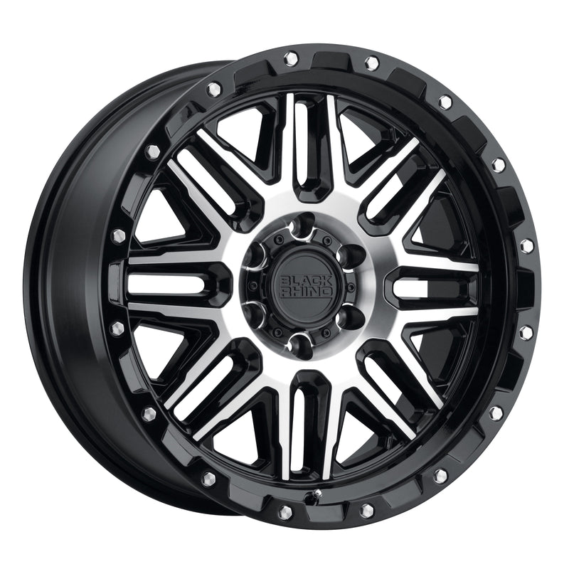 Black Rhino Alamo Gloss Black w/ Machined Face & Stainless Bolts