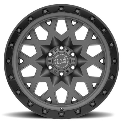 Black Rhino Sprocket Matte Gunmetal w/ Black Ring