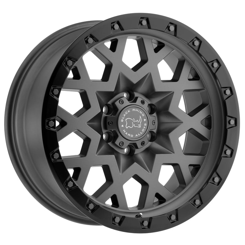 Black Rhino Sprocket Matte Gunmetal w/ Black Ring