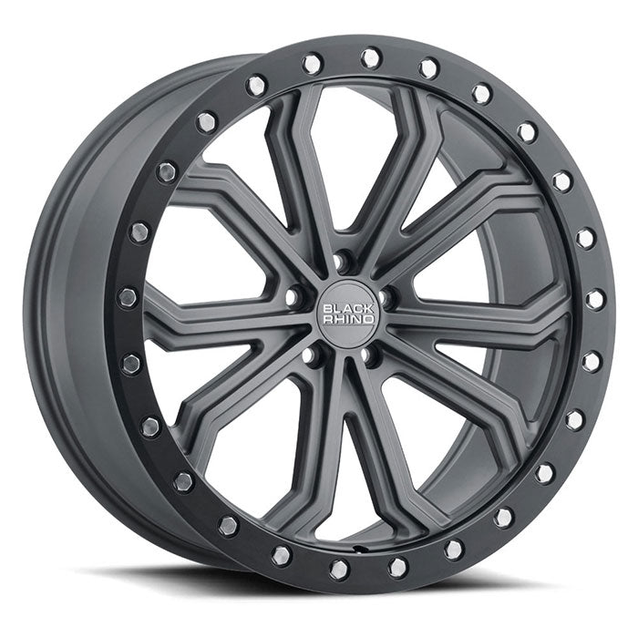 Black Rhino Trabuco Matte Gunmetal w/ Black Ring & Silver Bolts