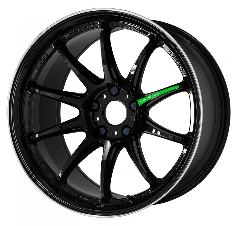 Work Wheels Emotion ZR10 17x7 5x100 +47 - Black Diamond Lip Cut