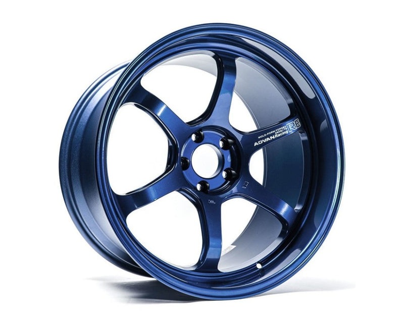 Advan Racing R6 18x9.5 +38 5x114.3 - Racing Titanium Blue