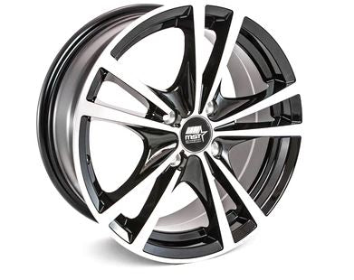 MST Saber 14x6 +45 4x100 - Glossy Black w/ Machine Face