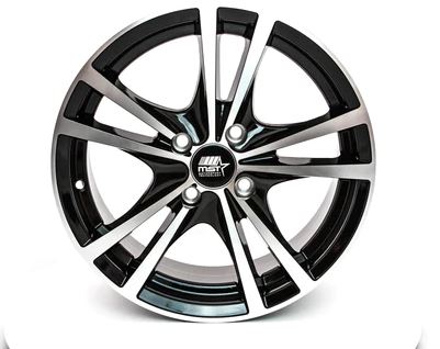 MST Saber 14x6 +45 4x100 - Glossy Black w/ Machine Face