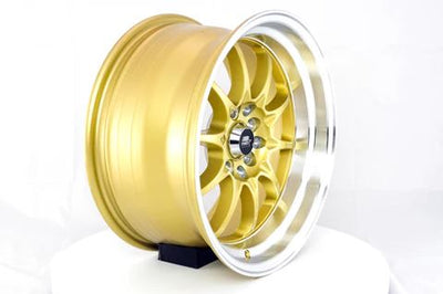 MST MT11 17x9 +20 5x100/5x114.3 - Gold w/ Machine Lip