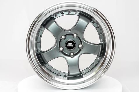 MST MT07 17x9 +20 5x114.3 - Gunmetal w/ Machine Lip