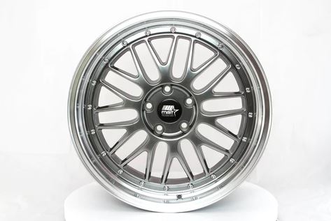 MST LeMan 19x9.5 +35 5x120 - Hyper Black w/ Machine Lip