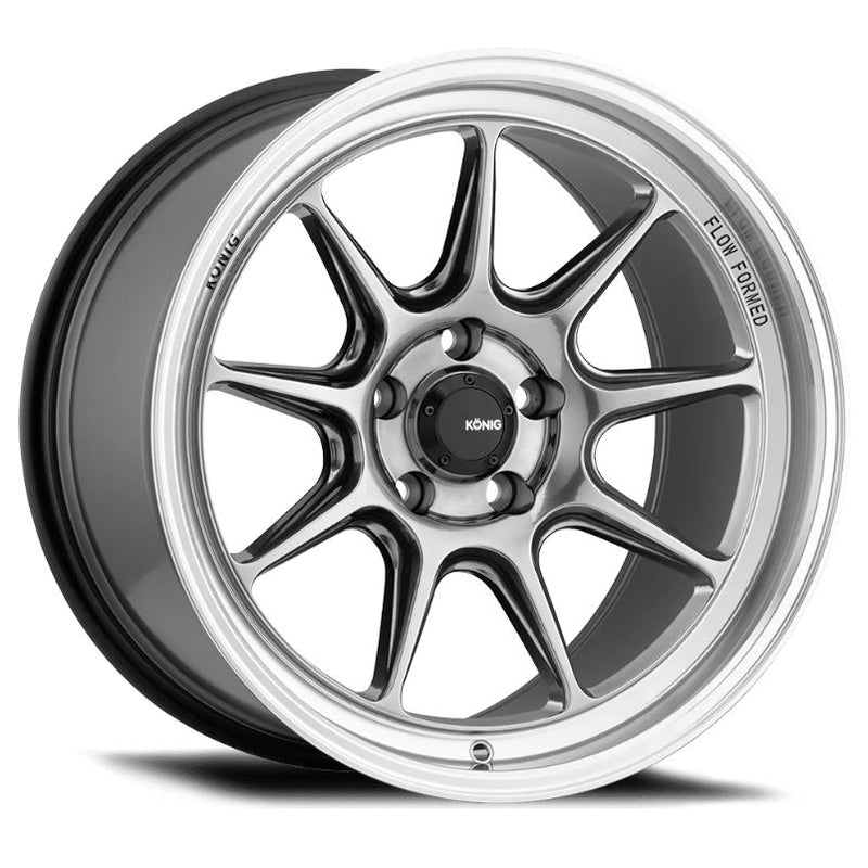 Konig Countergram 19x8.5 +43 5x108 - Hyper Chrome w/ Mirror Machine Lip