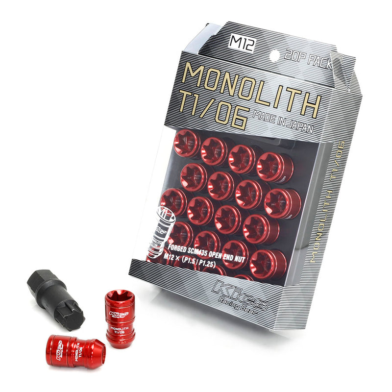 Project Kics Monolith TI/06 Lug Nuts - Red