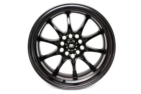 MST MT11 16x8 +15 5x100/5x114.3 - Matte Black w/ Matte Black Lip