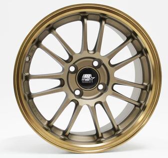 MST MT45 15x7 +35 4x100 - Matte Bronze w/ Bronze Machine Lip