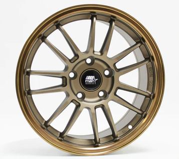 MST MT45 18x8.5 +38 5x100 - Matte Bronze w/ Bronze Machine Lip