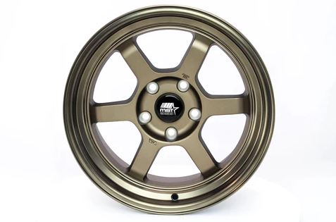 MST Time Attack 16x8 +20 5x114.3 - Matte Bronze w/ Bronze Machine Lip