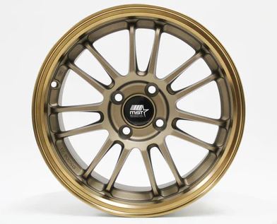 MST MT45 15x7 +35 4x100 - Matte Bronze w/ Bronze Machine Lip